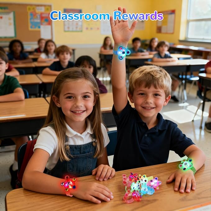 Birthday party favors LED light-up fidget spinner bracelets for kids