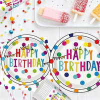 Birthday party table decoration supplies with disposable tableware