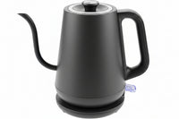 Black 0.8L gooseneck electric kettle with one-touch control