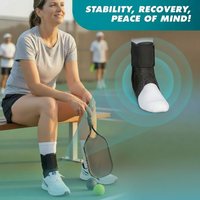 Black ankle support with secure fit for everyday movement