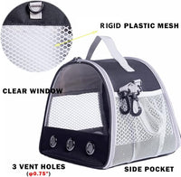 Black Guinea Pig Carrier Backpack with Clear Bubble Window for Safe Trave