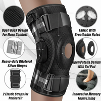 Black knee support for fitness and workouts