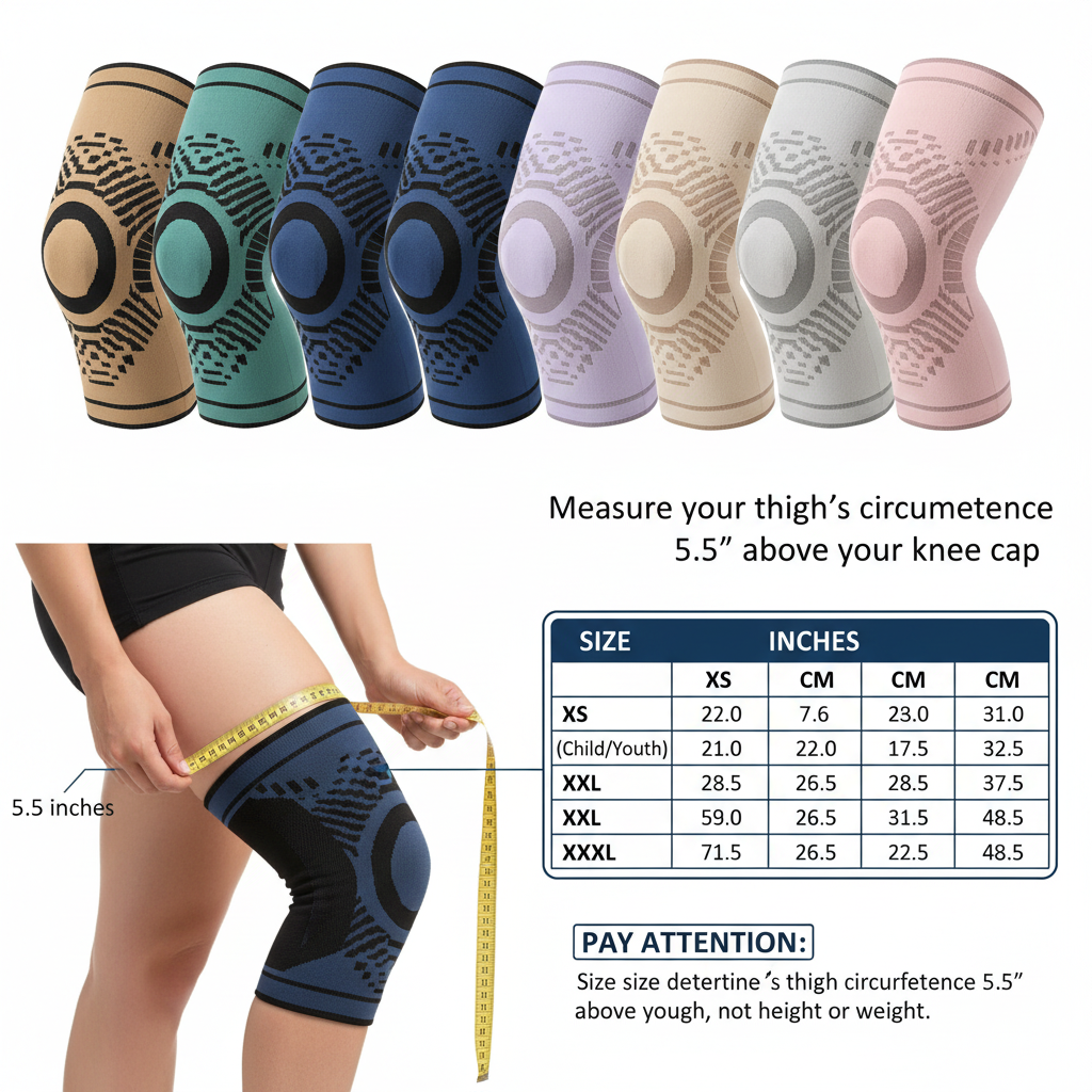 Black knee support for workouts and sports