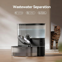 Automatic Cat Drinking Fountain with Stainless Steel Bowl