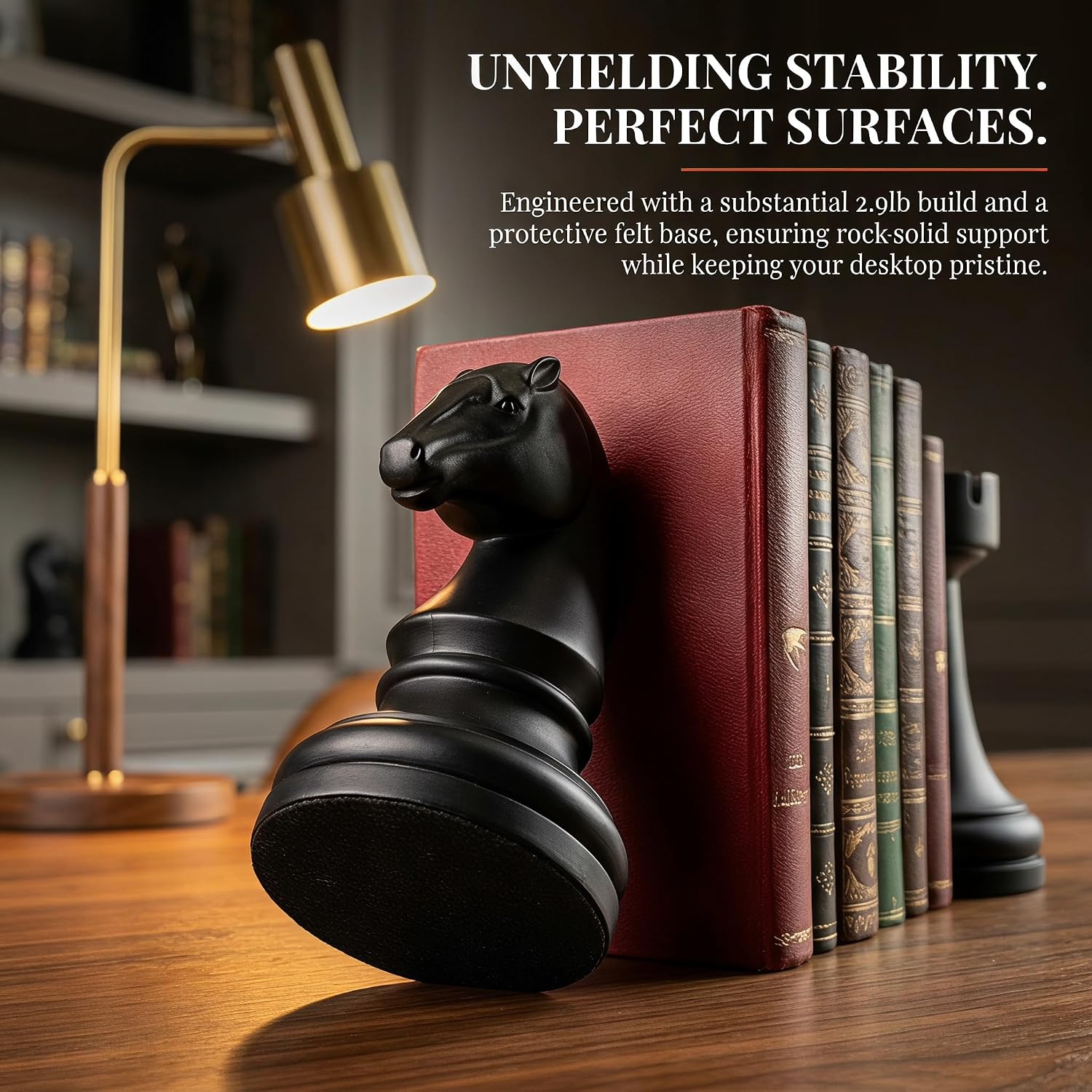Black Resin Book Holder Set For Modern Home And Office Decor