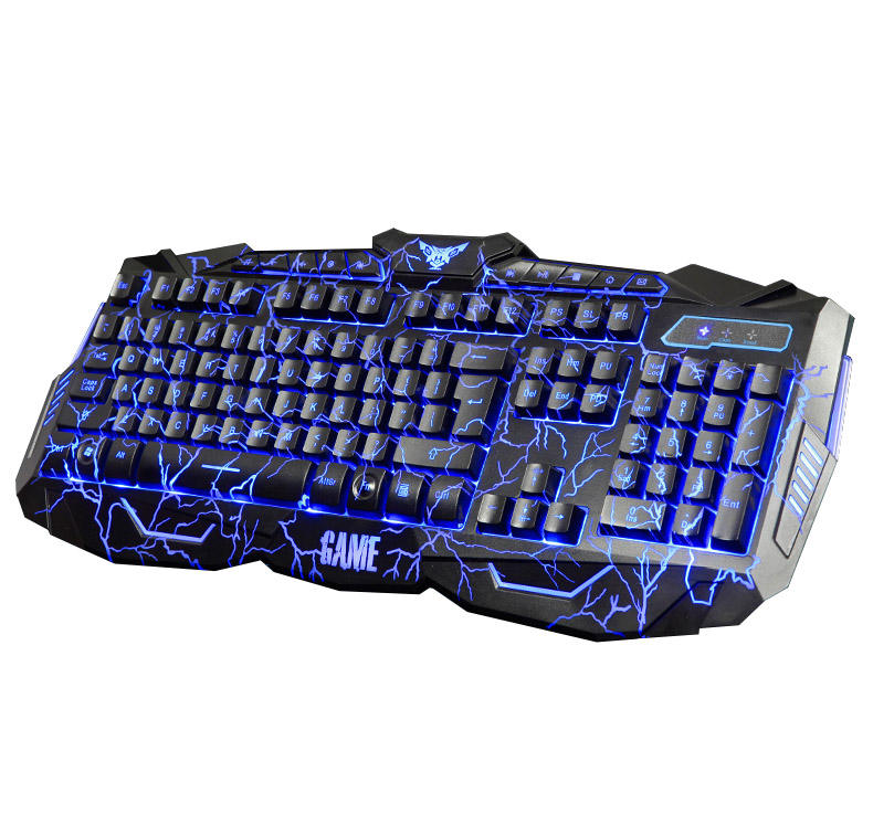 Black wired keyboard and mouse set for laptop and desktop use