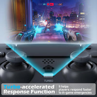 Black wireless gaming controller side view