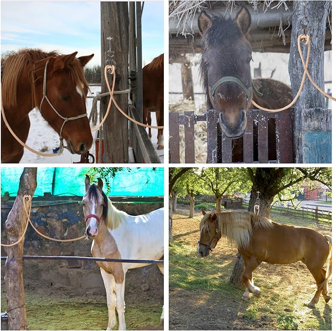Blocker Tie Ring for Barns and Stables, Prevents Horses from Pulling Back