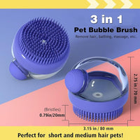 Blue and green pet bath brush set for dogs and cats