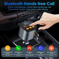 Bluetooth 5.3 FM Transmitter Car Adapter For Wireless Music