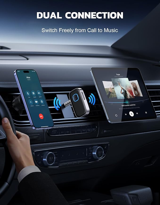 Bluetooth Car Adapter With Hands Free Calling Support