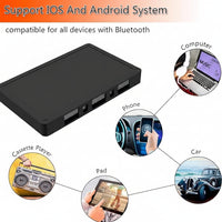 Bluetooth Cassette Receiver paired with smartphone and tablet for audio streaming