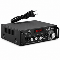Front view of high-power Bluetooth digital audio amplifier with control knobs for home speaker systems.