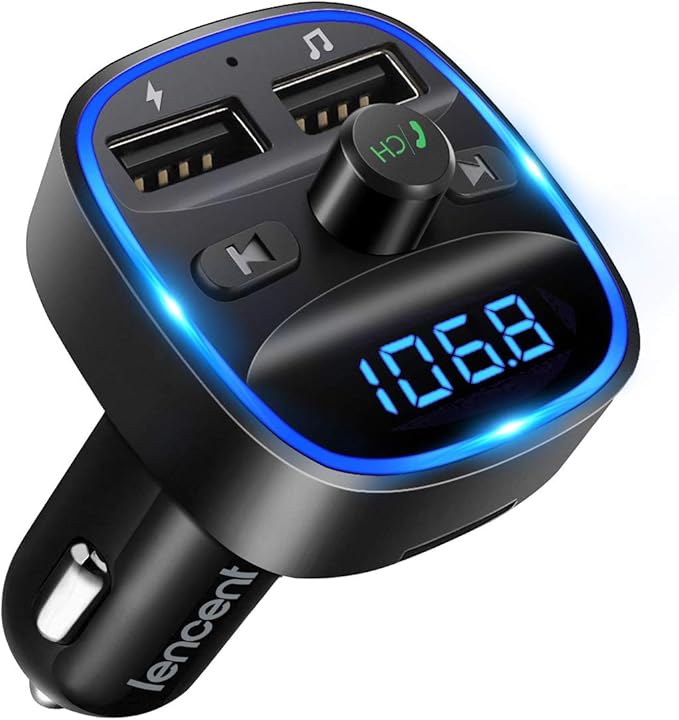 Bluetooth FM Transmitter Car Kit With Dual USB Charging