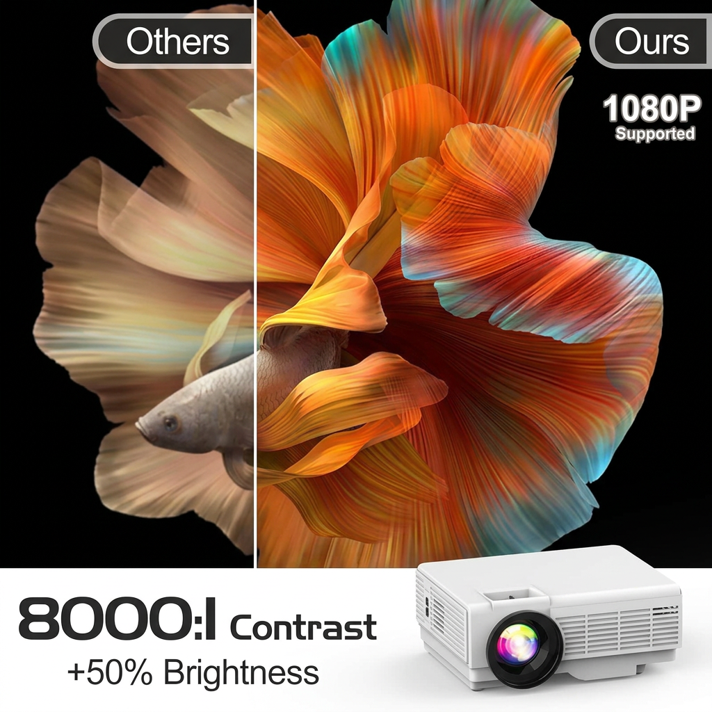 Bluetooth LED projector for home entertainment setup