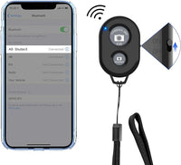 bluetooth remote shutter compatible with iphone and android devices for hands free photography