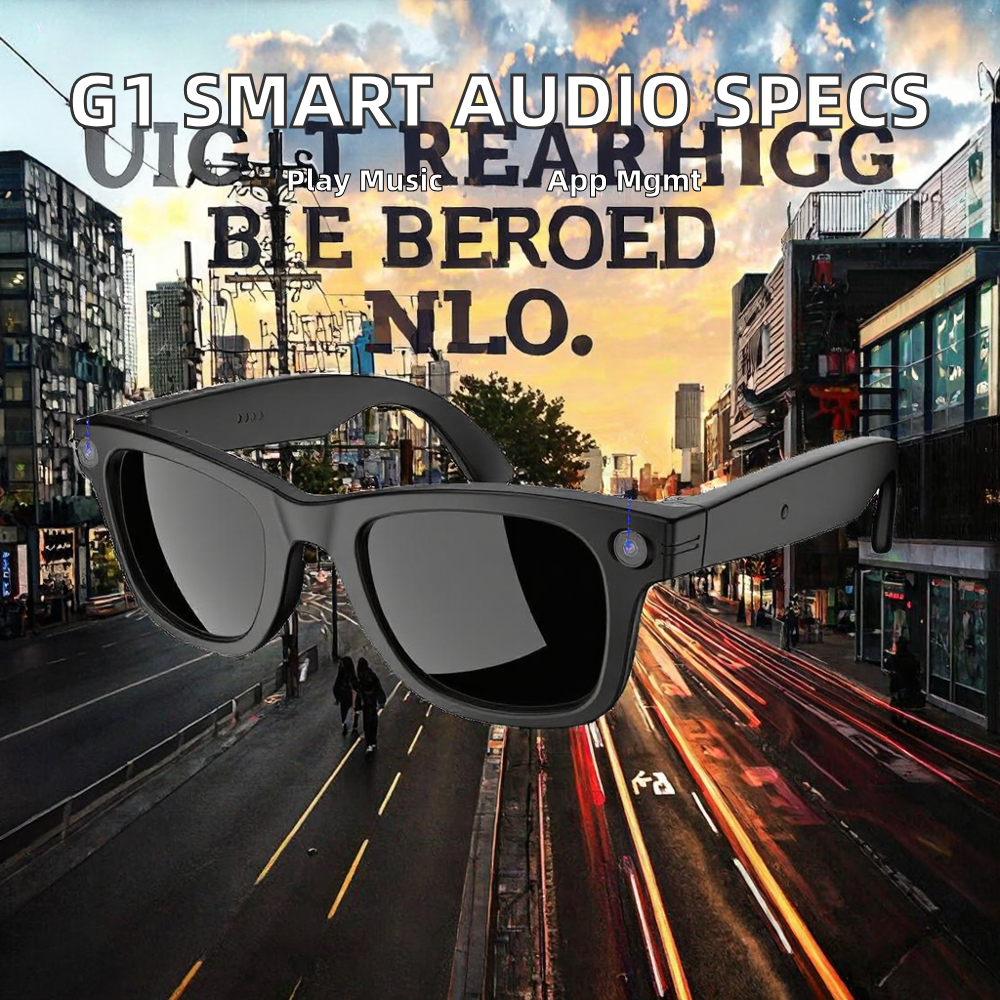 Bluetooth smart glasses side view with lightweight wearable frame
