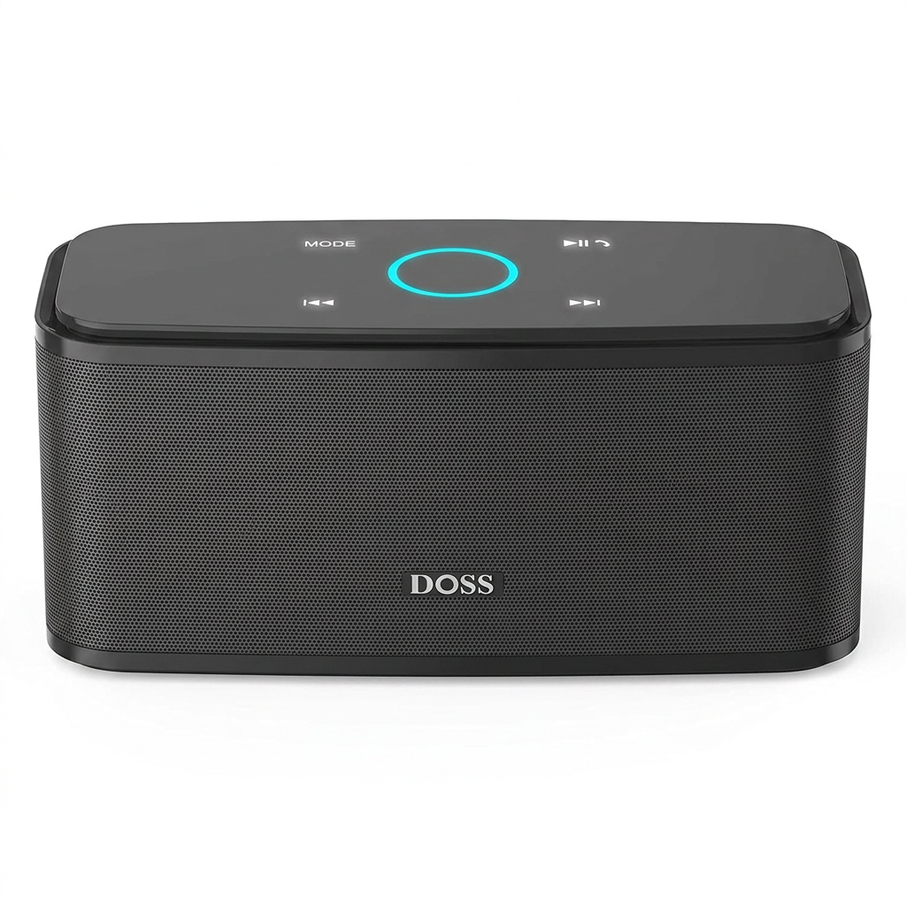 Bluetooth Speaker 12W HD Sound Front View Black