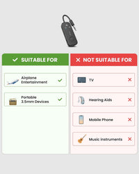 Bluetooth transmitter with support for two wireless headphones