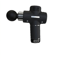 Electric handheld body massager front view with control button