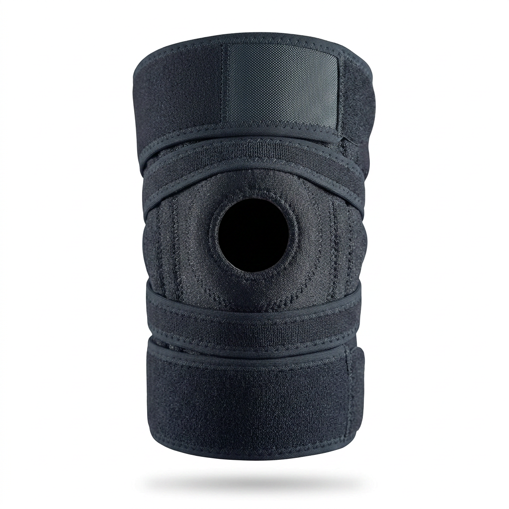 BODYGEAR knee brace for arthritis, ACL, and MCL pain with 4-way adjustable wraparound support for patella stability