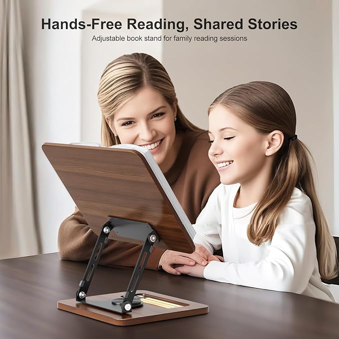 book holder with page clips for cookbook and study use