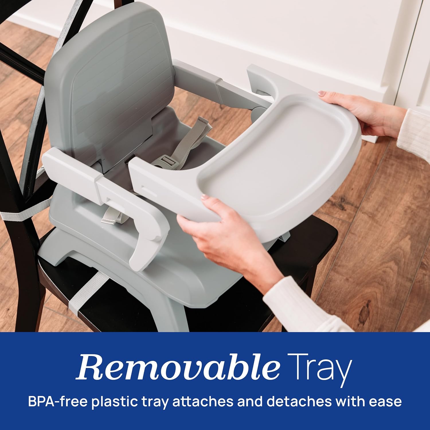 Adjustable Booster Seat for Table Feeding, Suitable for Babies and Toddlers up to 50 lbs