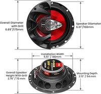 BOSS Audio CH6530 6.5-inch coaxial speakers sold in pairs for car audio systems