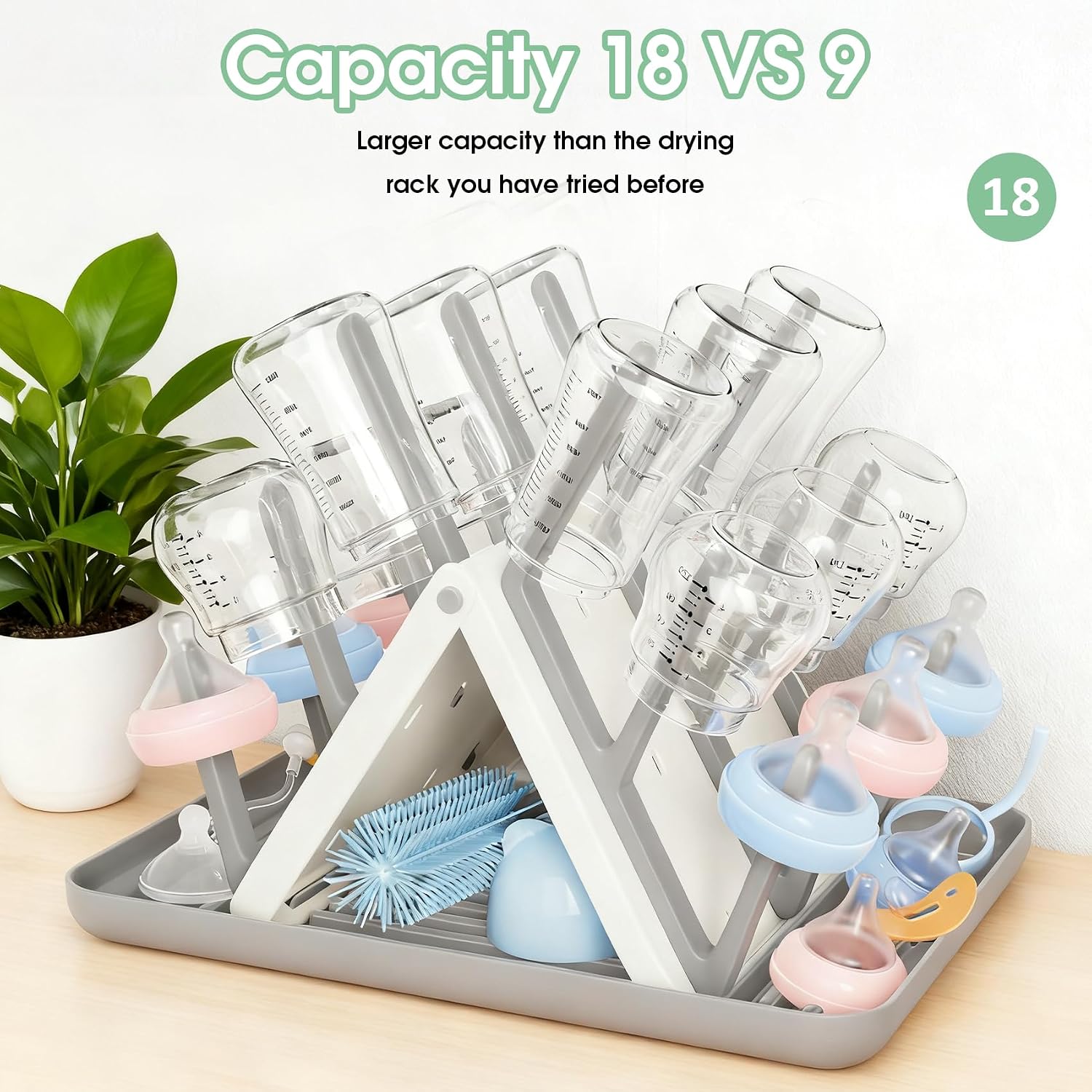 Bottle organizer for nipples caps pacifiers and spoons