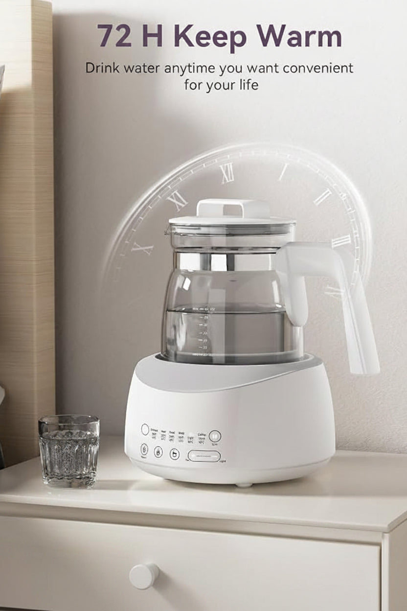 Bottle preparation water warmer with six temperature presets