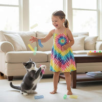 Bouncy Coil Cat Toys Lightweight Plastic Springs for Cats and Kittens
