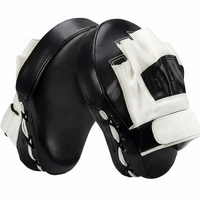 Curved boxing focus mitts for training and punch accuracy