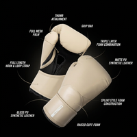 Boxing Gloves with Secure Wrist Fit and Adjustable Strap