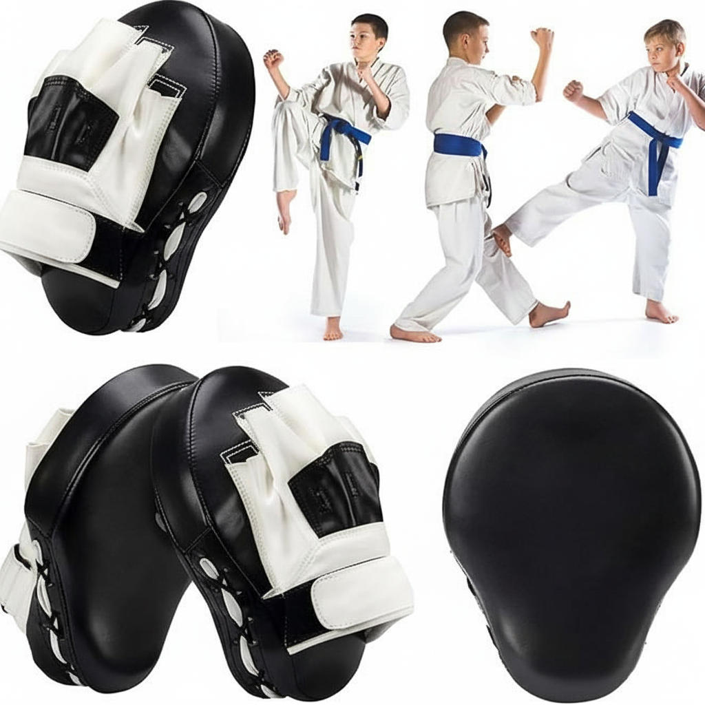 Boxing mitts with adjustable wrist strap for secure fit
