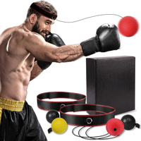 Boxing Reflex Ball Headband Set with 4 Training Balls and 2 Headbands