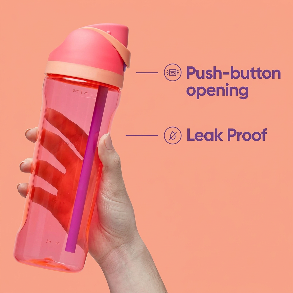 BPA free sports water bottle for gym travel and outdoor use