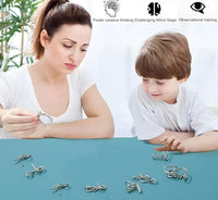 Brain Teaser Puzzle Set – 24 Metal Wire Puzzles for Cognitive Challenges and Fun