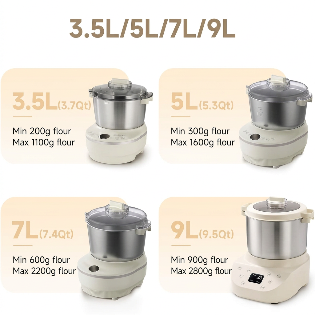 : Dough mixer for bread and pizza preparation