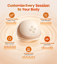Breast milk pump featuring multiple operating modes for customizable pumping sessions