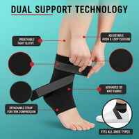 Breathable ankle sleeve for men and women with flexible fit