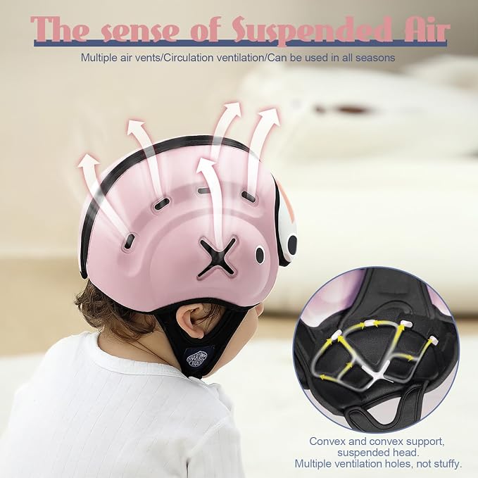 Breathable baby safety headgear with comfortable coverage