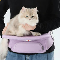Breathable Cat Carrier Bag with Adjustable Chest Straps