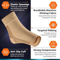 Breathable ankle compression socks for plantar fasciitis and Achilles tendonitis relief