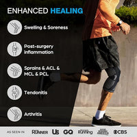 Breathable compression knee sleeve for gym training and sports recovery support