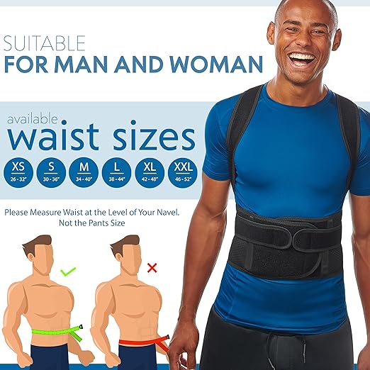 Breathable ergonomic posture brace for men and women for long-term comfort and daily wear