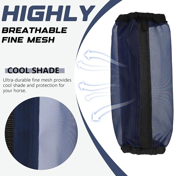 Breathable Fine Mesh Horse Fly Boots with 360° Leg Protection