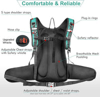 Breathable hydration backpack for men women and kids with ergonomic support straps