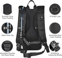 Breathable hydration pack for men and women with adjustable shoulder straps