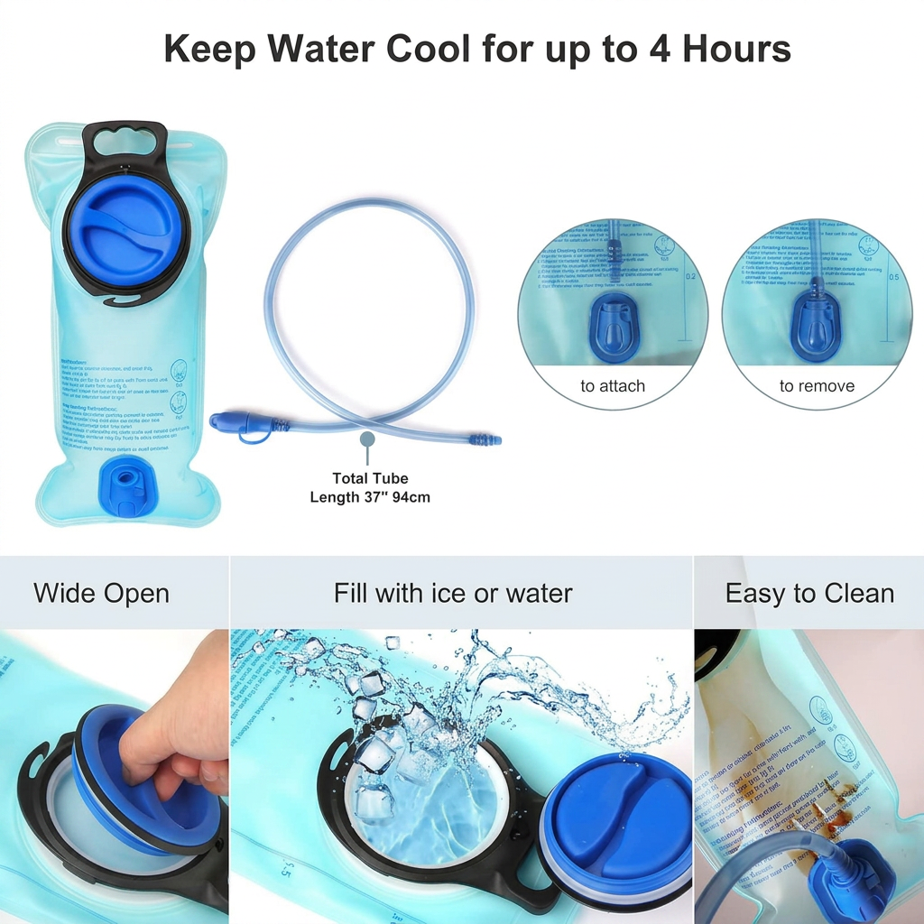 Breathable hydration pack for running biking and sports performance activities