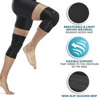 Breathable knee compression sleeve for exercise, sports, and fitness training